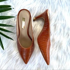 NWT! Louise Et Cie Karas Pointed Mule Heels Brown